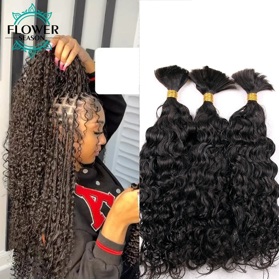 Top Trends: Bulk Human Hair For Braiding Loose Wave Curly No Weft Double Drawn Wholesale Burmese Boho Braids Human Hair Extensions Shoppable Styles