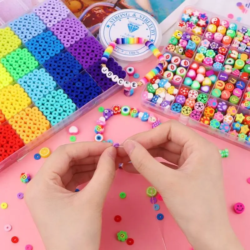 Top Trends: 6MM Polymer Clay Beads Set Fashion Clay Flat Chips For Bracelet Making Mixed Clay Beads Accessories Kit DIY Jewelry Making Set Shoppable Styles - Image 6