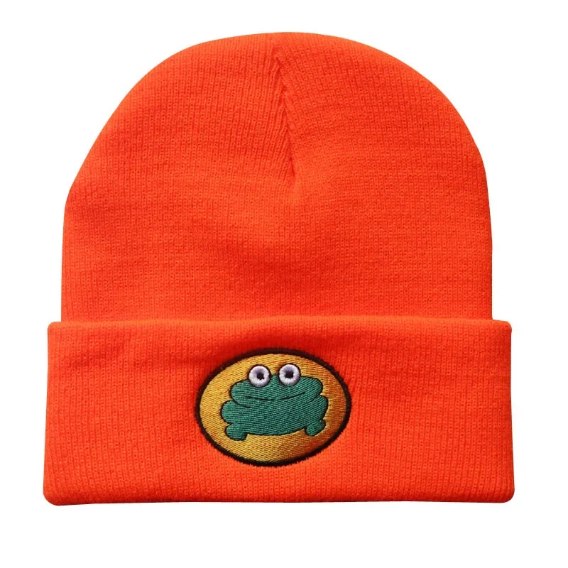 Top Trends: Cute Cartoon TV Parappa The Rapper Frog Knitted Beanie Hats Boys Girls Casual Froggie Embroidery Knit Warm Bonnet Caps Gift Shoppable Styles - Image 4