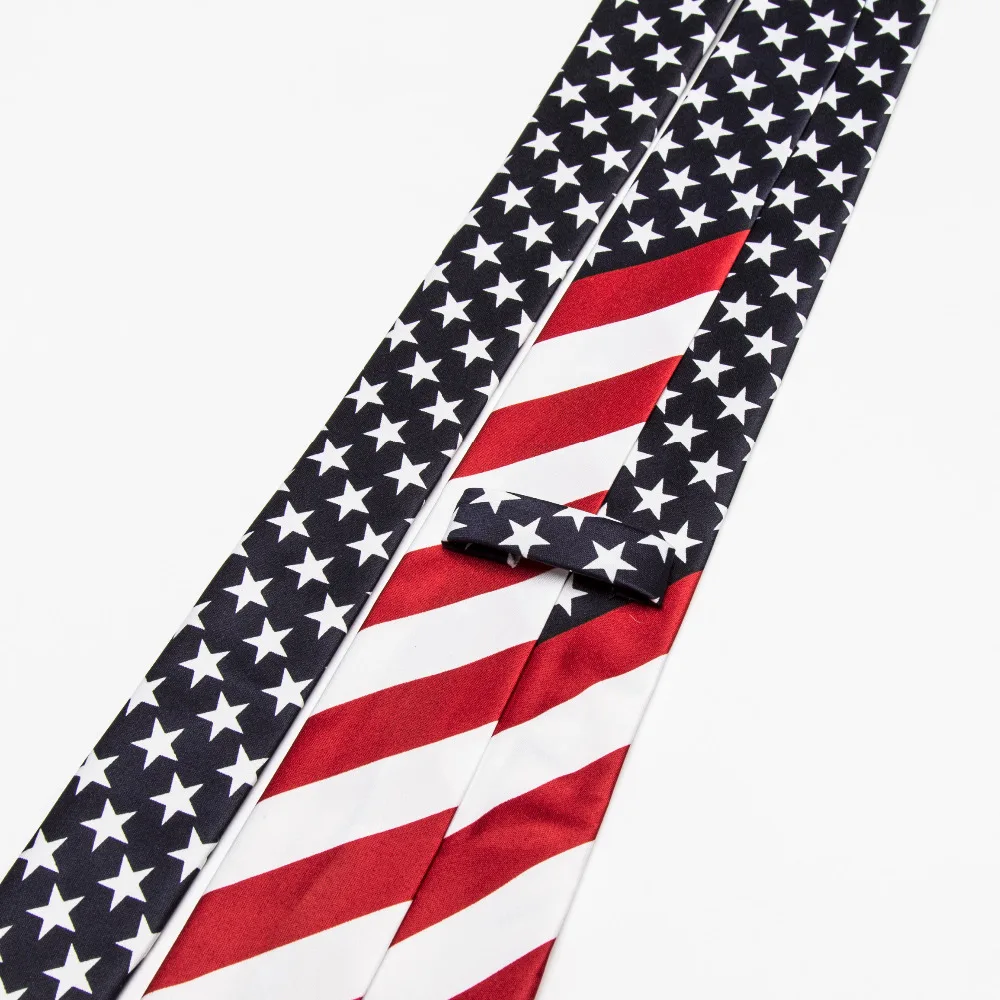 Top Trends: Necktie Fashion American / USA Tie Flag Print Casual Women Ties Polyester Woven Classic Men Party Wedding Tie Neckwear Cravate Shoppable Styles - Image 2