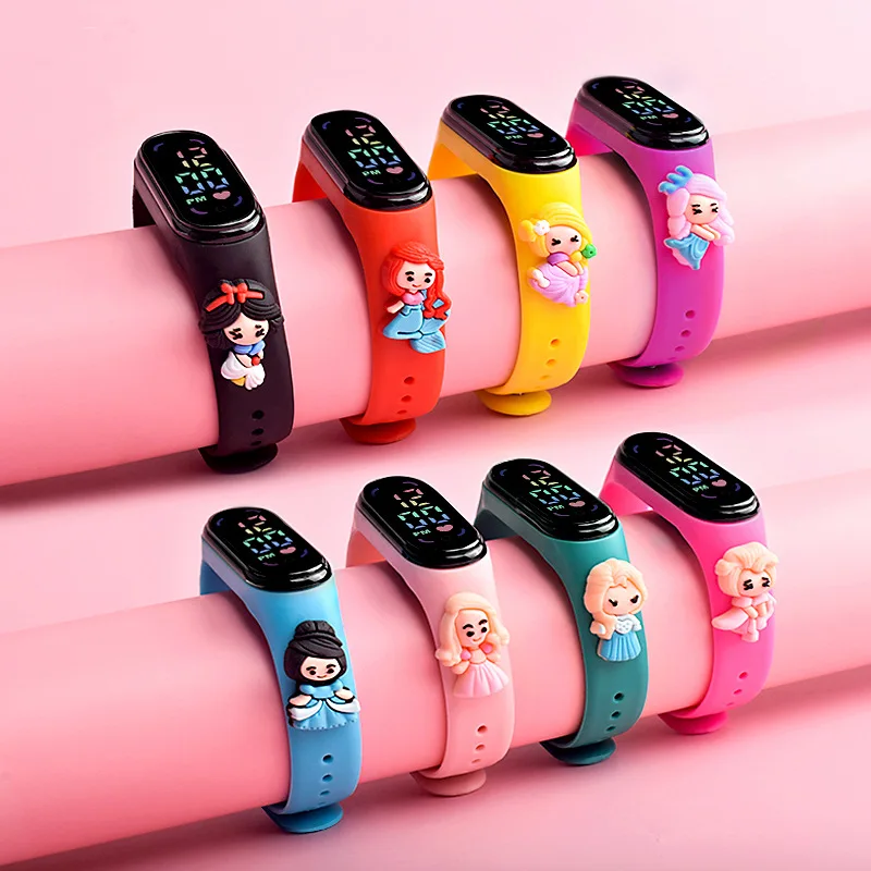 Top Trends: New Disney Frozen Aisha LED Electronic Waterproof Watch Cartoon Anime Character Snow White Sports Xiaomi Watch Birthday Gifts Shoppable Styles