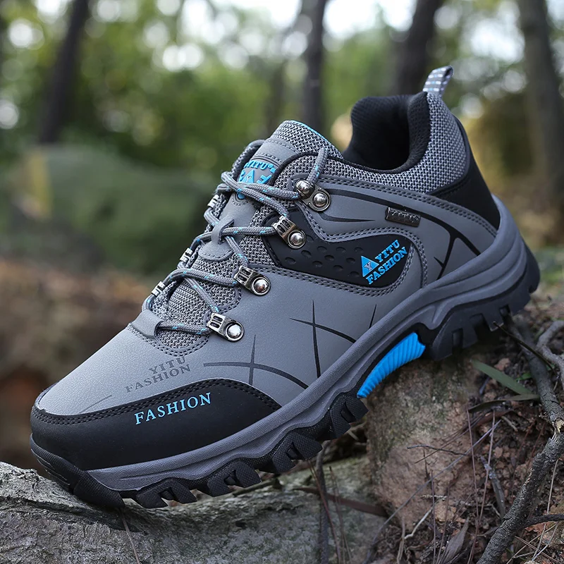 Top Trends: Sports Shoes New Men Hiking Shoes Climbing Trekking Men Leather Outdoor Sneakers Male Size48 Autumn Shoes For Men Shoppable Styles