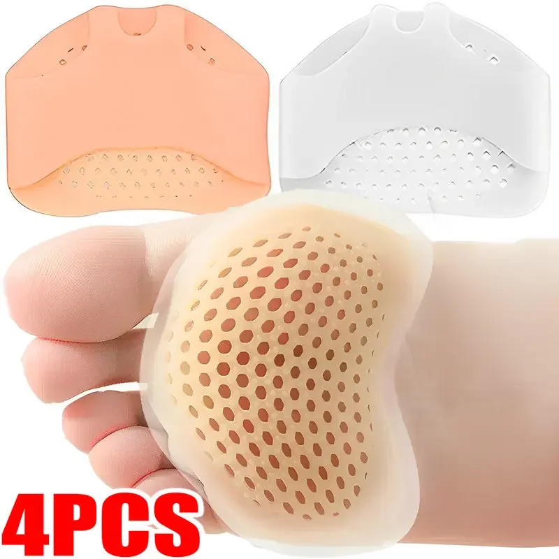 Top Trends: 4PCS Silicone Forefoot Metatarsal Pads Pain Relief Orthotics Foot Massage Anti-Slip Protector Elastic Cushion Foot Care Tool Shoppable Styles