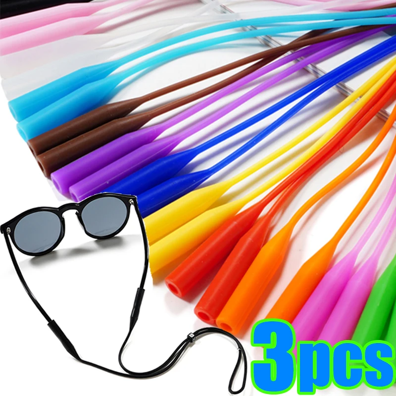 Top Trends: 1 / 3PCS Silicone Glasses Strap Anti-Slip Sports Eyeglasses Sunglasses Rope Neck Cord Eyewear Lanyard Glasses Chain Shoppable Styles