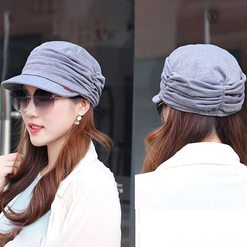 Top Trends: 10 Colors Adjustable Short Brim Earflap Visor Hat Foldable Warm Casual Women Autumn Winter Spring Daily Travel Cap Free Size Shoppable Styles