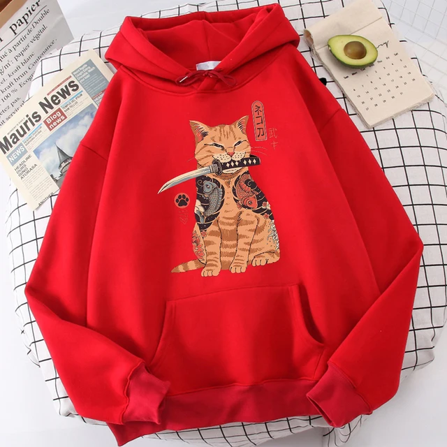 Top Trends: Cute Cat Fashion Hoodies Cool Print Hip Hop Sweatshirt Men New 2022 Autumn Fleece Streetwear Loose Harajuku Man Hooded Sudaderas Shoppable Styles - Image 6