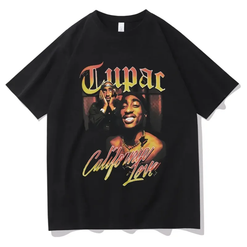 Top Trends: Women T-shirts Rapper Tupac Graphic Print Y2k Hip Hop Men T Shirt Streetweartops Unisex Harajuku Casual Short Sleeve Tees Shoppable Styles