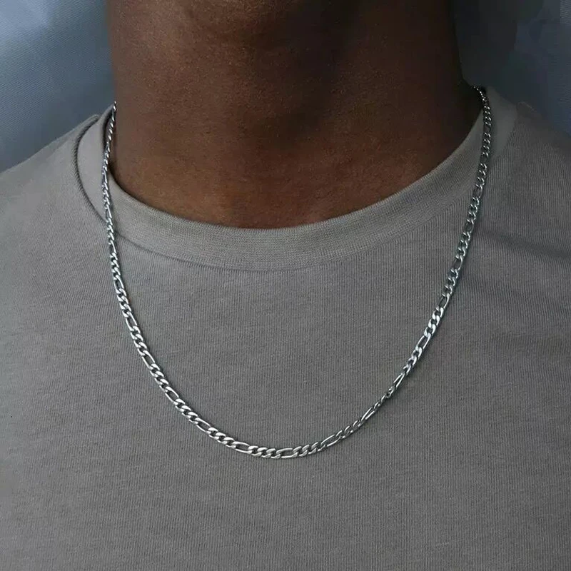 Top Trends: 40-75cm 925 Silver 4mm Figaro Chain Necklace For Women Men Long Necklace Hip Hop Jewelry Gift Shoppable Styles