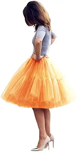 Top Trends: Elegant Tulle Skirt Women&#039;s Midi Tulle Tutu Skirt Fashion Fluffy Princess Skirts Five Layers A Line Party Prom Underskirt Shoppable Styles