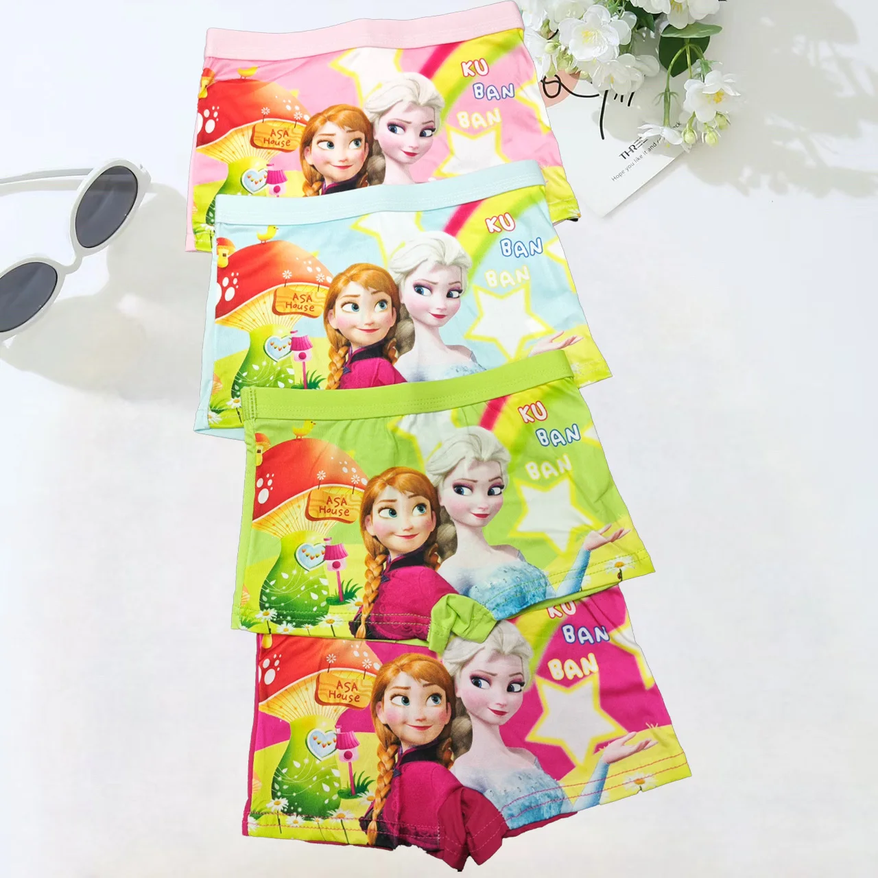 Top Trends: Hot Toys Disney Anna ElsaPrincess 4Pcs Girls Panties Cartoon Cute Pink Teen Underwear Summer Modal Shorts Kids Boxers Baby Cloth Shoppable Styles