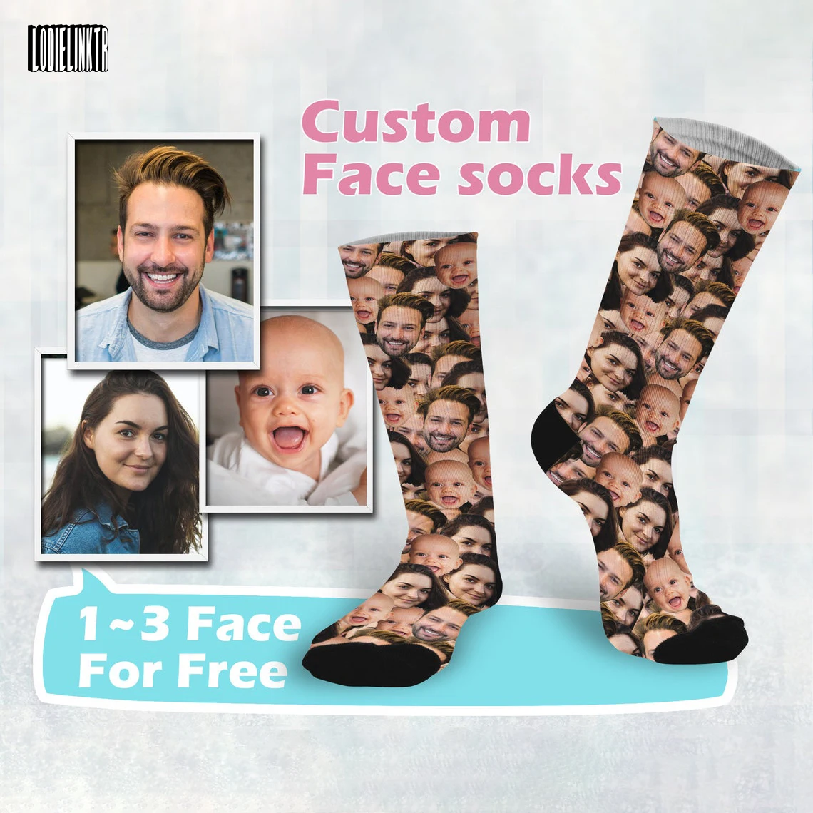 Top Trends: Personality Customized Human Face Men&Women Socks Fun Novelty Design Cat Puppy Pet Photo Couples Custom Happy Socks For Gift Shoppable Styles