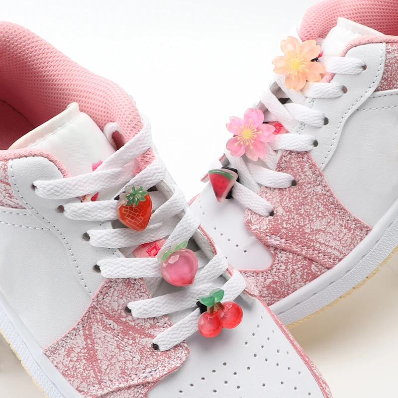 Top Trends: Cute Flowers Fruit Shoe Laces Decorations Buckle Charms Shoelaces For Sneaker Luxury Shoes Accessories For AF1 Women Man 1 Pcs Shoppable Styles