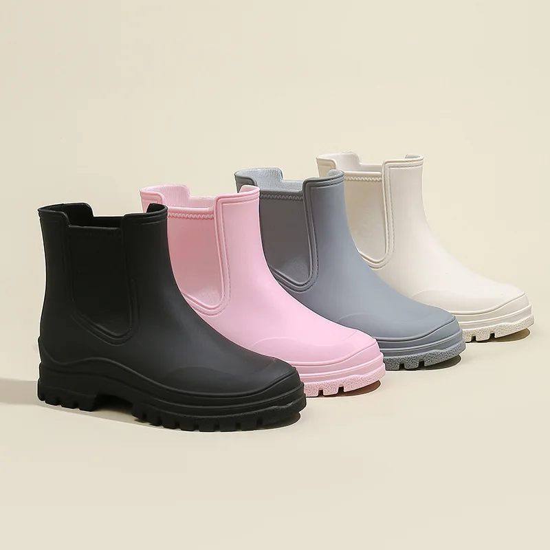 Top Trends: Rain Boots Women Waterproof Insulated Rubber Shoes Lady Garden Galoshes Chelsea Boot Female Fishing Water Shoe Botas Para Lluvia Shoppable Styles