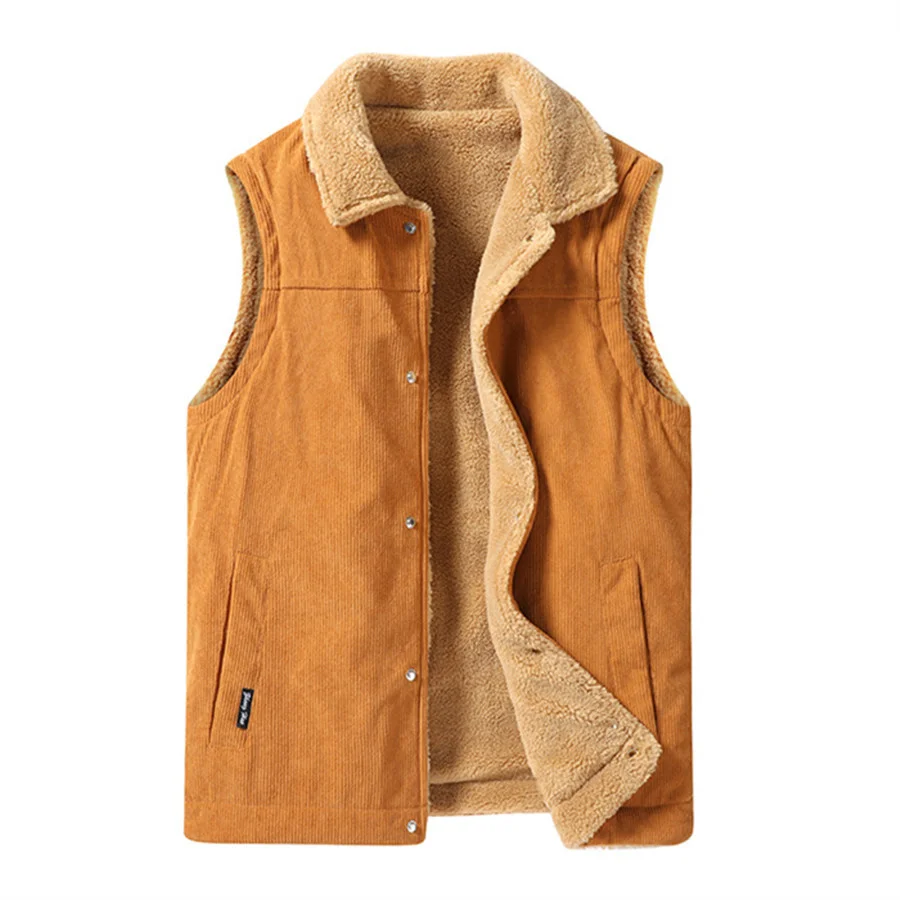 Top Trends: Men's Fleece Warm Vest Winter Warm Jacket Thicken Cashmere Men Waistcoat Windproof Casual Sleeveless Coats Men Outerwear 6XL Shoppable Styles