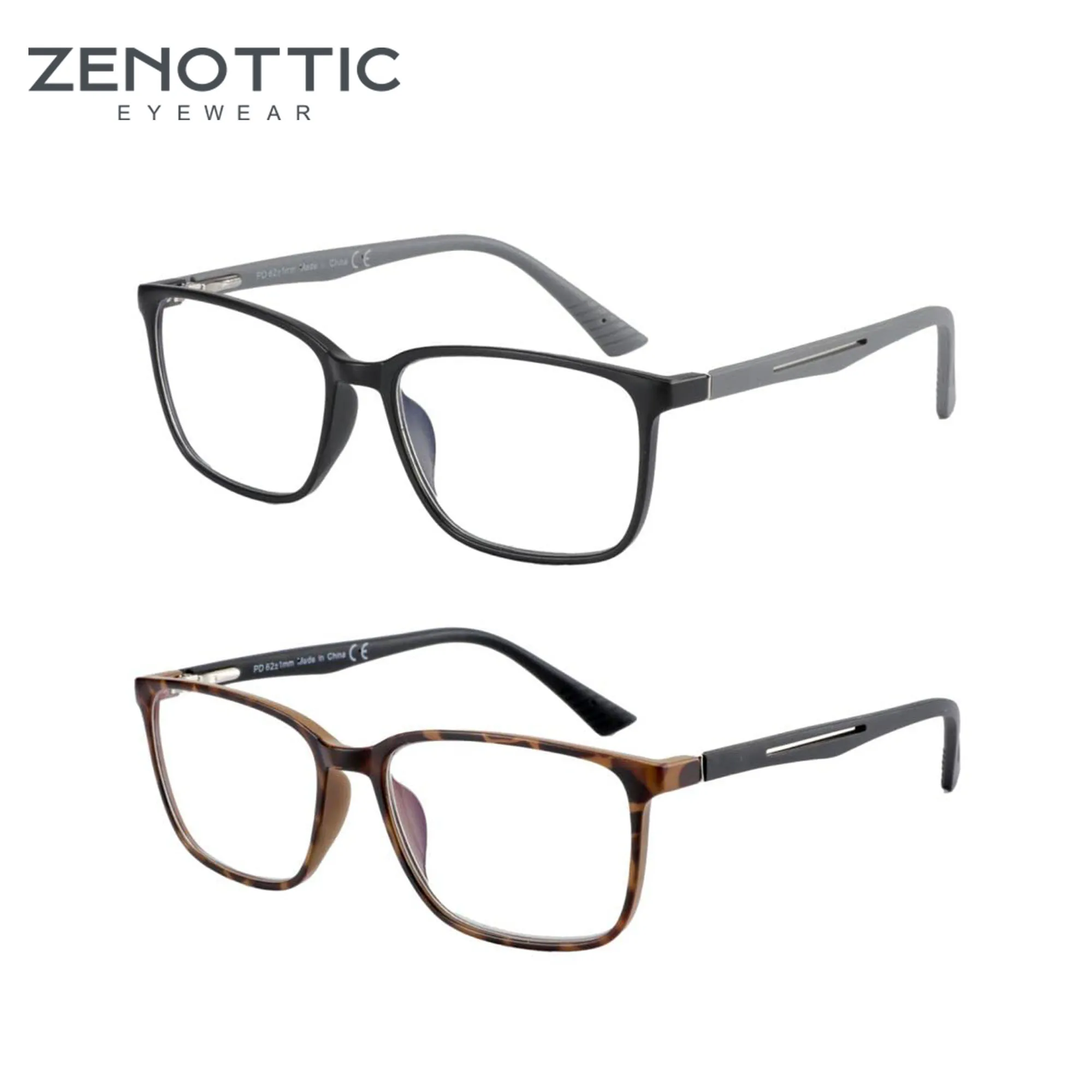 Top Trends: ZENOTTIC 2023 Fashion Anti-Blue-Light Blocking Reading Glasses Men，Sport Square Readers, Unisex Anti Glare Computer Glasses Shoppable Styles