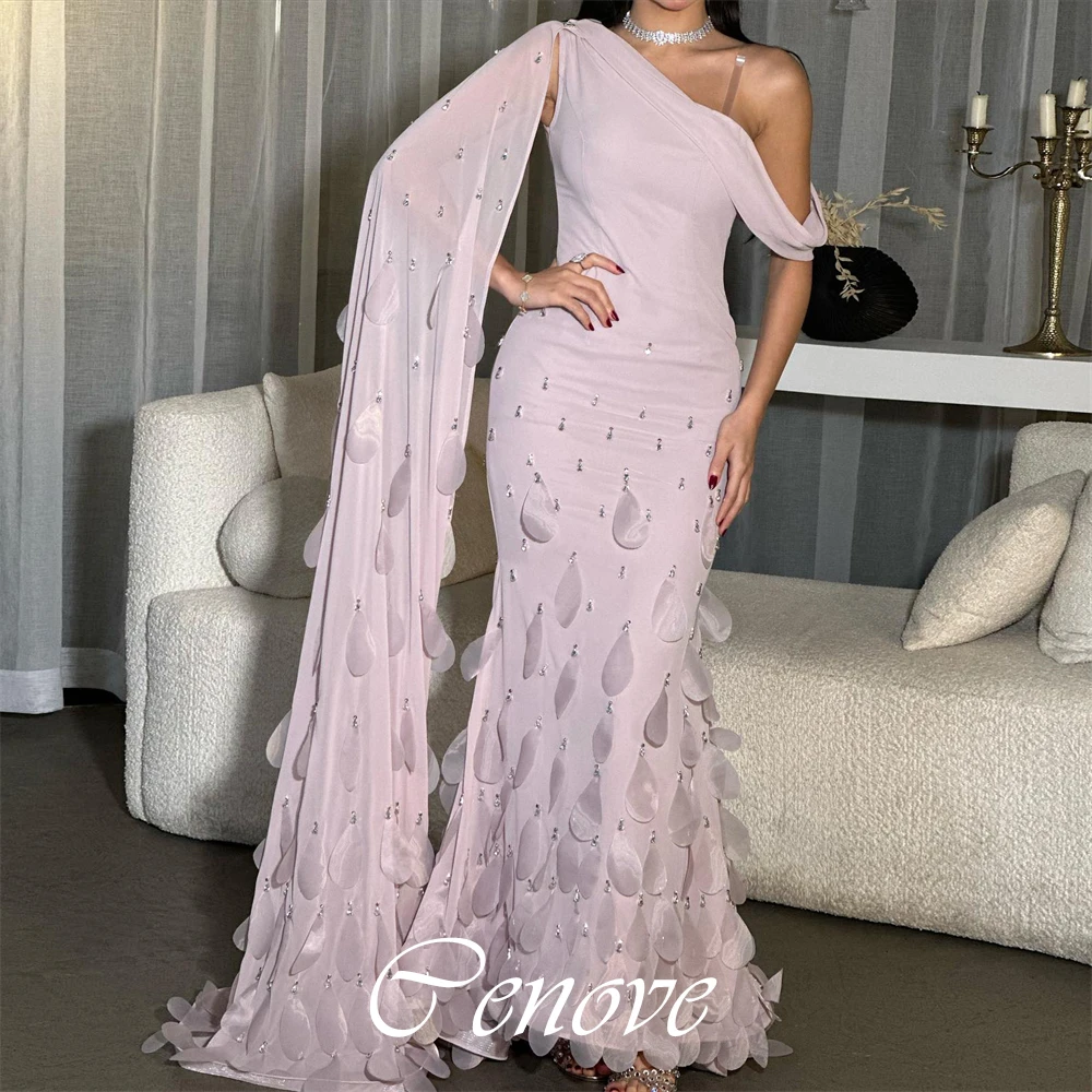 Top Trends: Cenove 2024 Arab Dubai Boat Neckline Prom Dress Floor-Length With Full Sleeves Evening Fashion Elegant Party Dress For Women Shoppable Styles