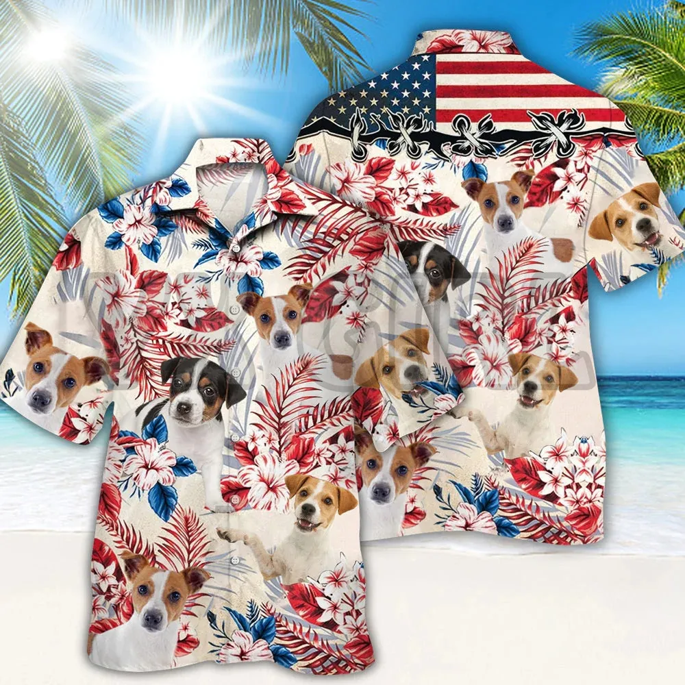 Top Trends: Jack Russell Terrier Hawaiian Shirt 3D All Over Printed Hawaiian Shirt Men's For Women's Harajuku Casual Shirt Unisex Shoppable Styles