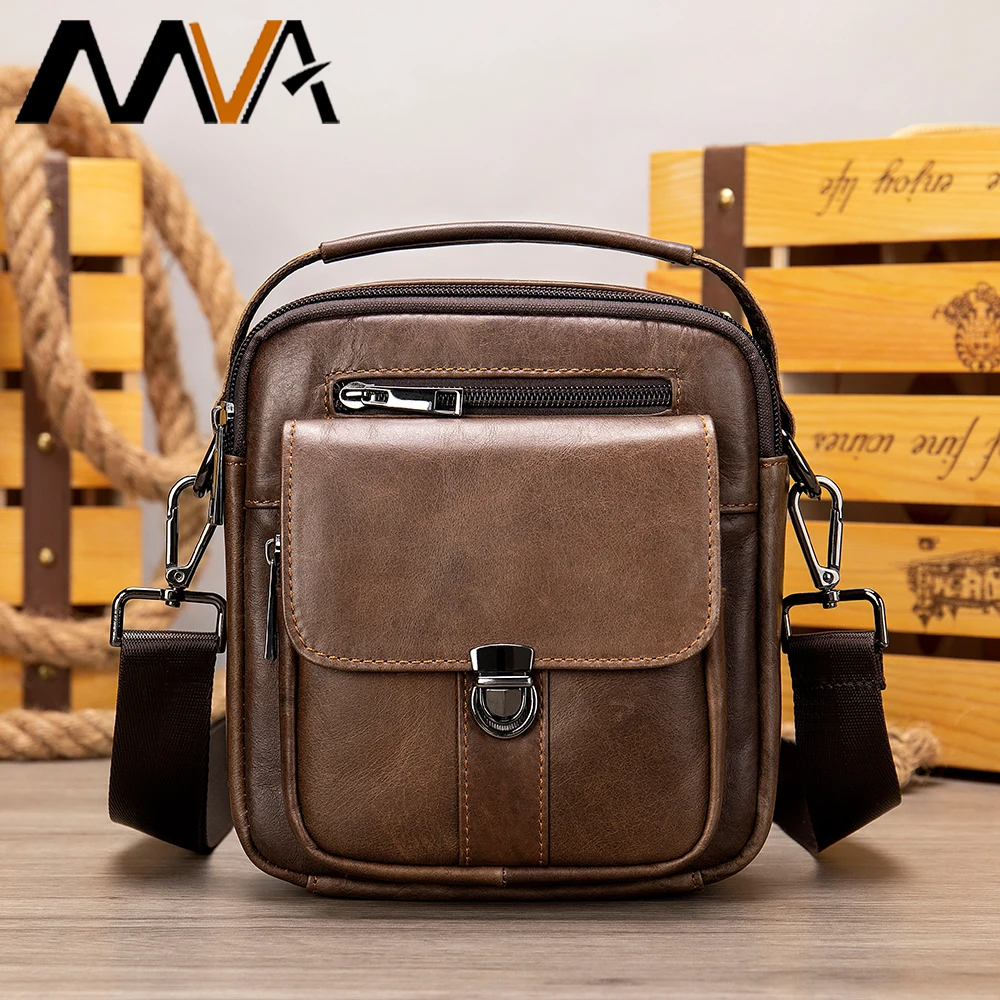 Top Trends: MVA Genuine Leather Men&#039;s Messenger Bag Shoulder Bags For Men Crossbody Bags Small Man Designer Shoulder Handbag Bolso Male 7438 Shoppable Styles