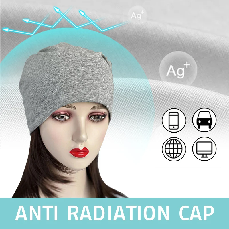 Top Trends: Anti Radiation Cap Full Silver Fiber EMF Protection Hat Electromagnetic Wave Shielding Hats Unisex RF / Microwave Protect Beanies Shoppable Styles