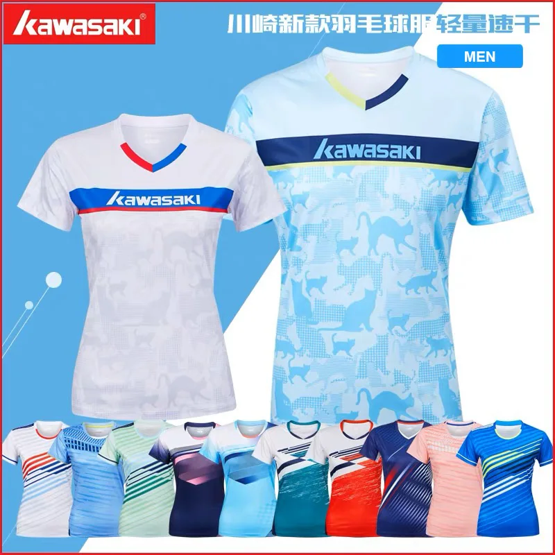 Top Trends: KAWASAKI Badminton Clothing Padel Shirts Man Short Sleeve Professional Badminton Shirt Men's Quick Drying Casual Sports Clothing Shoppable Styles