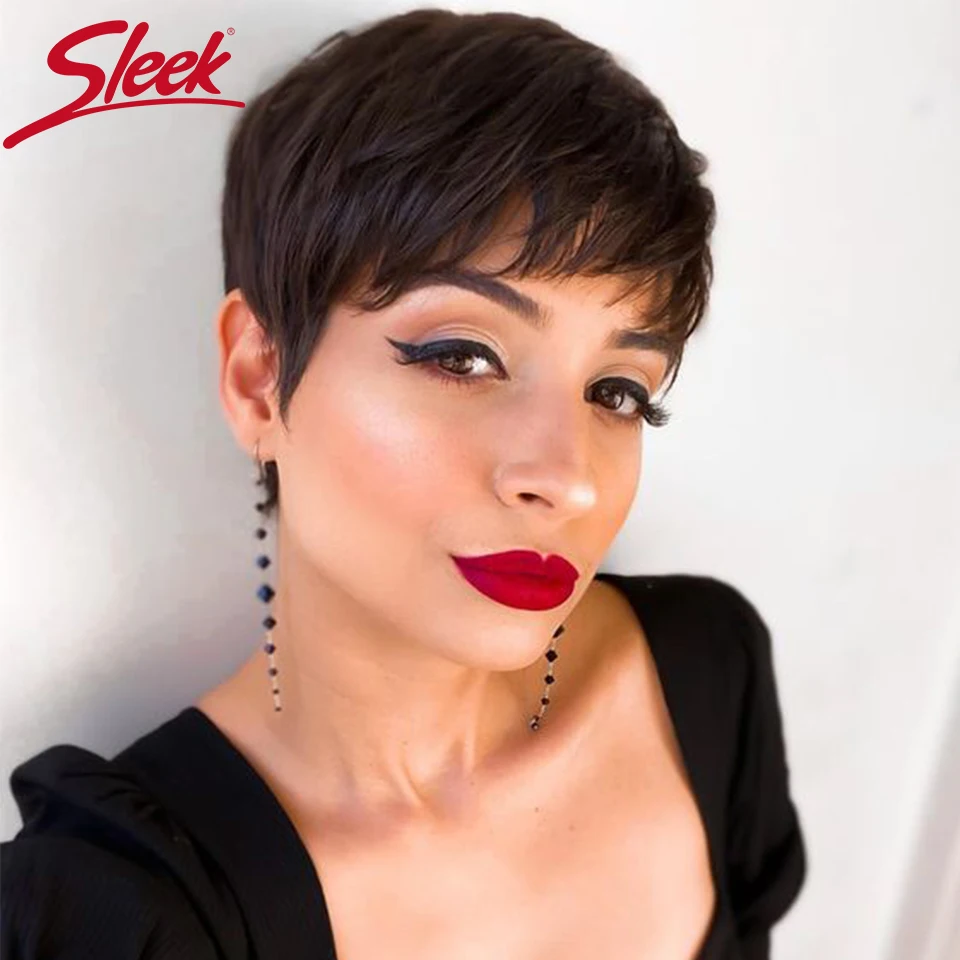 Top Trends: Sleek Short Human Hair Wigs For Women Pixie Cut Brazilian Hair Wigs 613 Blonde Colored Short Wigs Highlight Real Woman Wigs Shoppable Styles