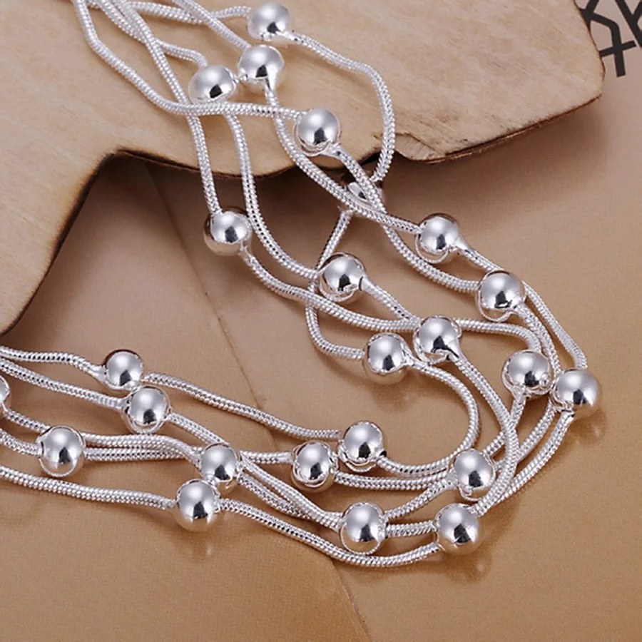 Top Trends: Hot Sell Fashion Fine Product 925 Sterling Silver Jewelry Chain Beads Bracelets For Cute Lady Women Gifts Free Shipping H234 Shoppable Styles - Image 2