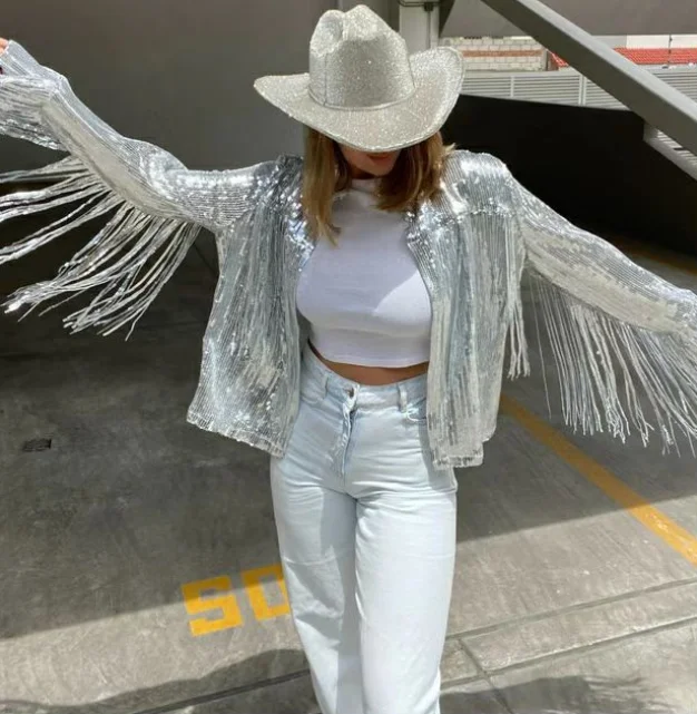 Top Trends: Long Tassel Wing Angel New Sequin Fringed Coat Star Matching Beaded Top With Lining Stage Concert Shoppable Styles