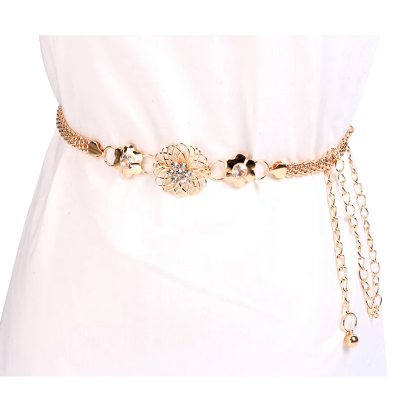 Top Trends: Fashion Elegant Metal Waist Chain Belt Gold Buckle Body Chain Dress Belt Shoppable Styles