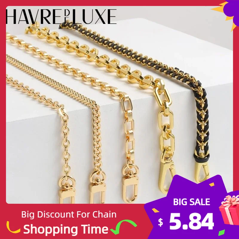 Top Trends: HAVREDELUXE Bag Chain Three-in-one Transformation Metal Bag Messenger Copper Chain Bag Chain Accessories Single Purchase Shoppable Styles