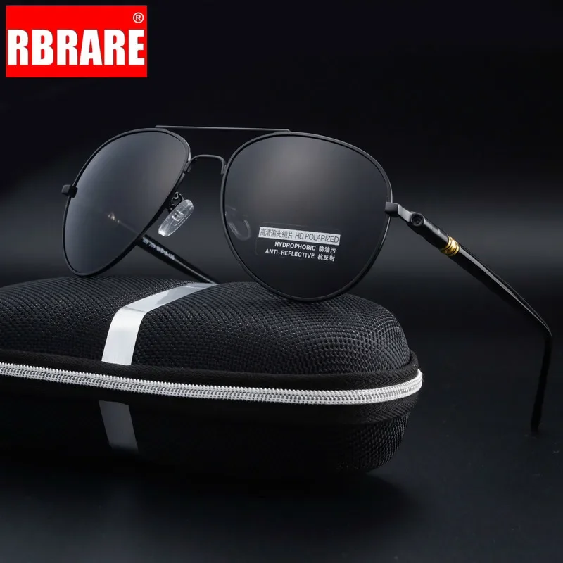 Top Trends: RBRARE Classic Polarized Light Sunglasses Men Luxury Brand Designer Glasses Retro High Quality Metal Driving Male Goggle No Box Shoppable Styles