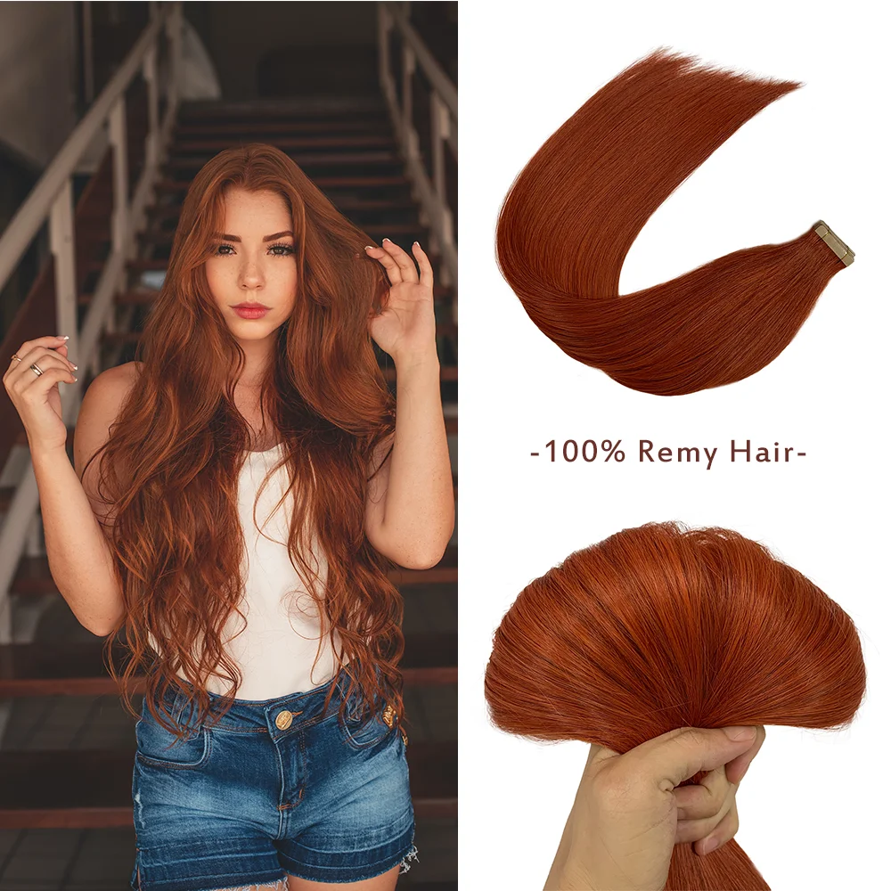 Top Trends: Tape In Hair Extensions Straight Seamless Skin Weft Adhesive Double Sided Tape For Salon Ends High Quality 100% Human Hair #350 Shoppable Styles