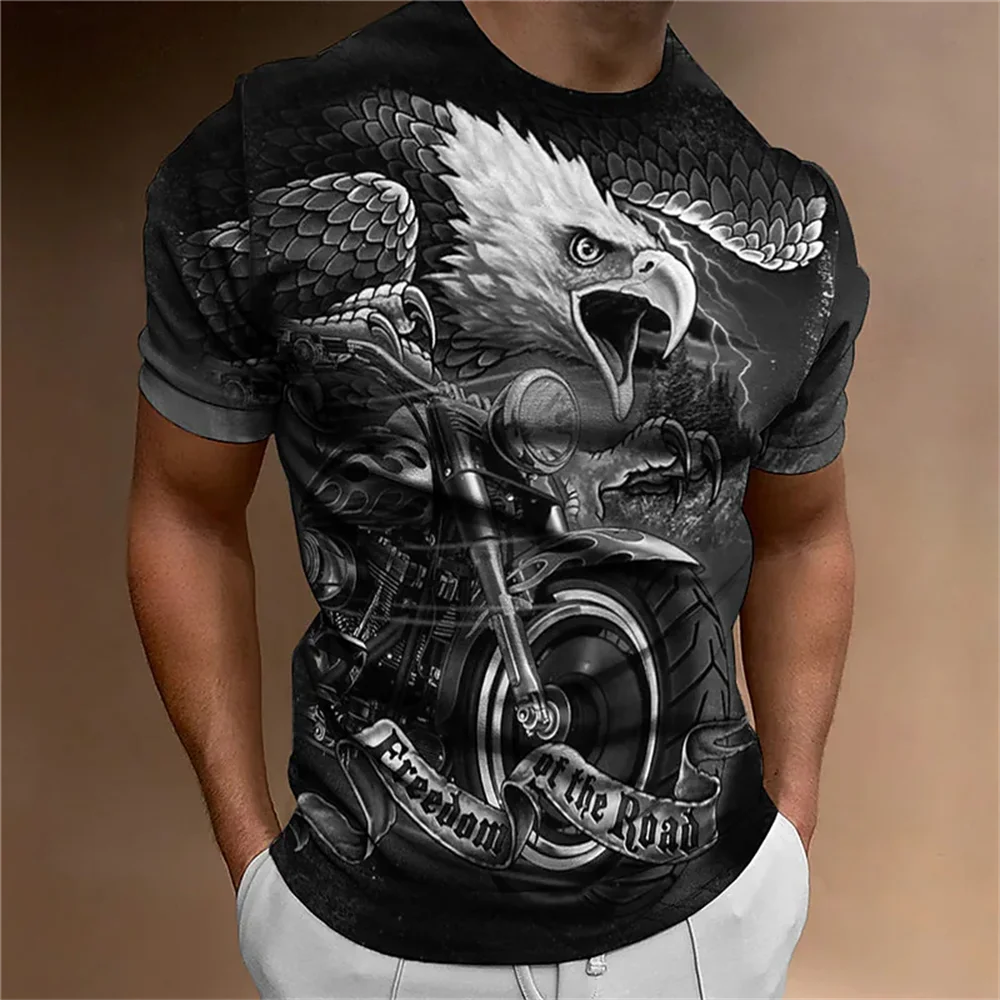 Top Trends: New Vintage T Shirt For Men Eagle Print 3d T-shirts Summer O Neck Short Sleeve Street Tops Oversized Tees Shirt Mens Clothes Shoppable Styles - Image 2