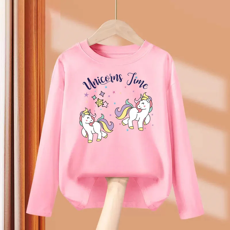 Top Trends: Aimi Lakana Baby Pony Clothes Newborn Children Spring Fall T-Shirt Kids Long Sleeve O-Neck Tops Girl Unicorn Tees Shoppable Styles - Image 2