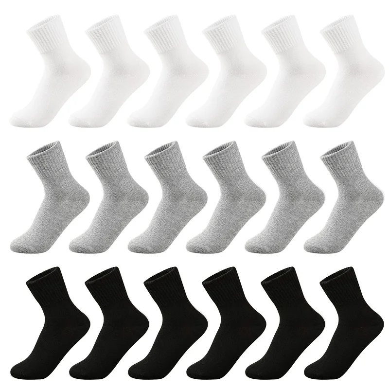 Top Trends: MIPP Brand Student Antibacterial Mid Tube Socks, All Cotton Anti Odor Pure White, Sports School Children, Boys And Girls Shoppable Styles