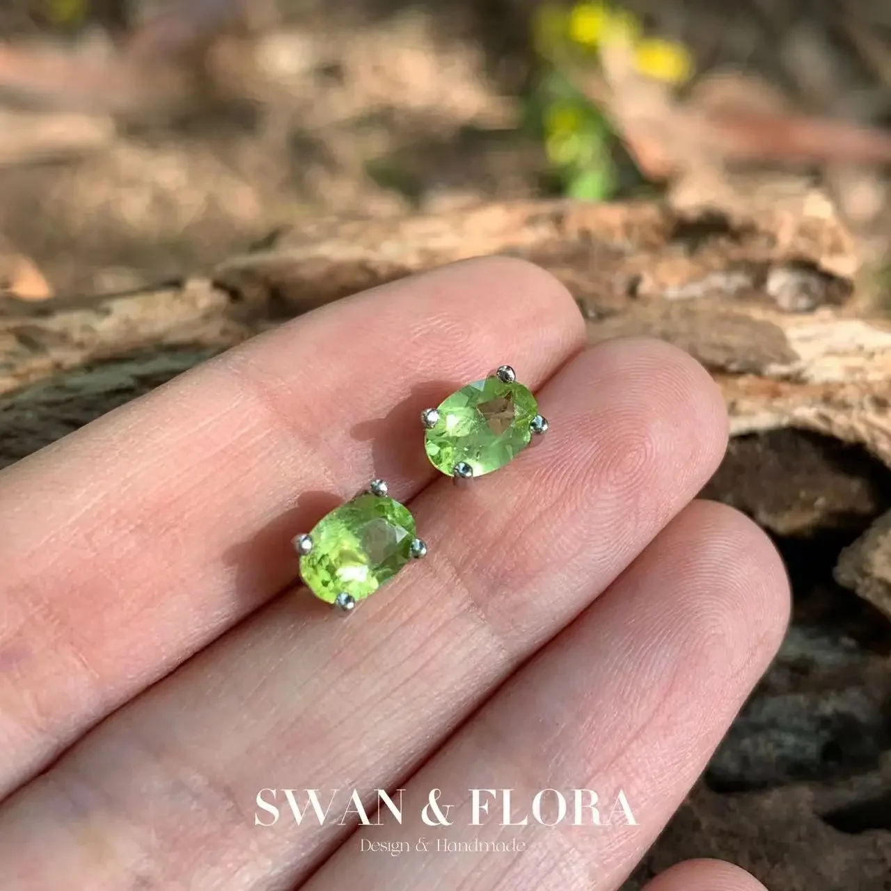 Top Trends: Natural Peridot 925 Sterling Silver Stud Earrings For Women Jewelry Gift Simple Peridot Jewelry Green Shoppable Styles