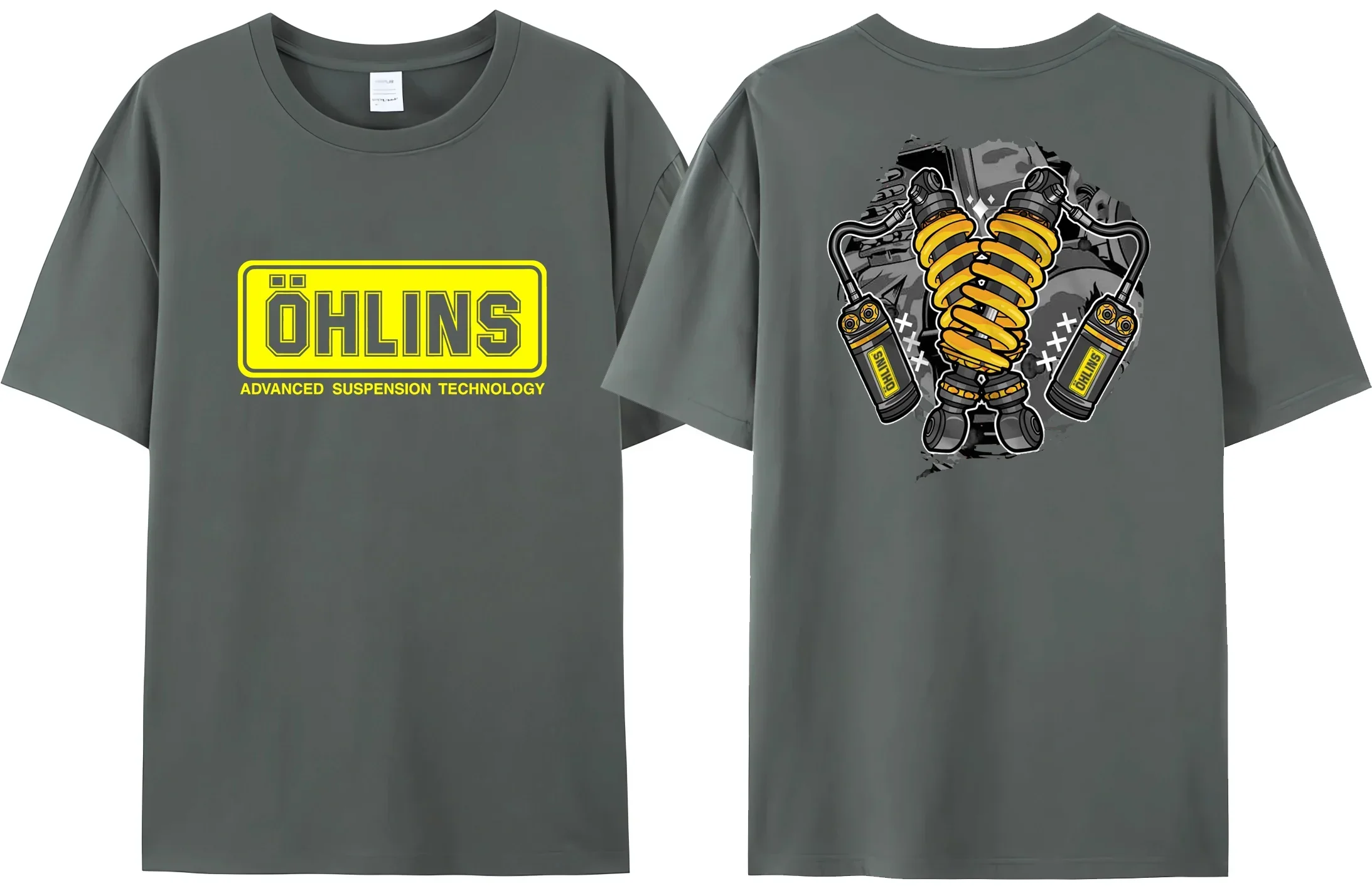 Top Trends: Men's T-Shirt Ohlins Sports Racing T-Shirt Reversible Shock Ohlins RXF34 M.2 Men's T-Shirt Printed Comfort Tee Shoppable Styles