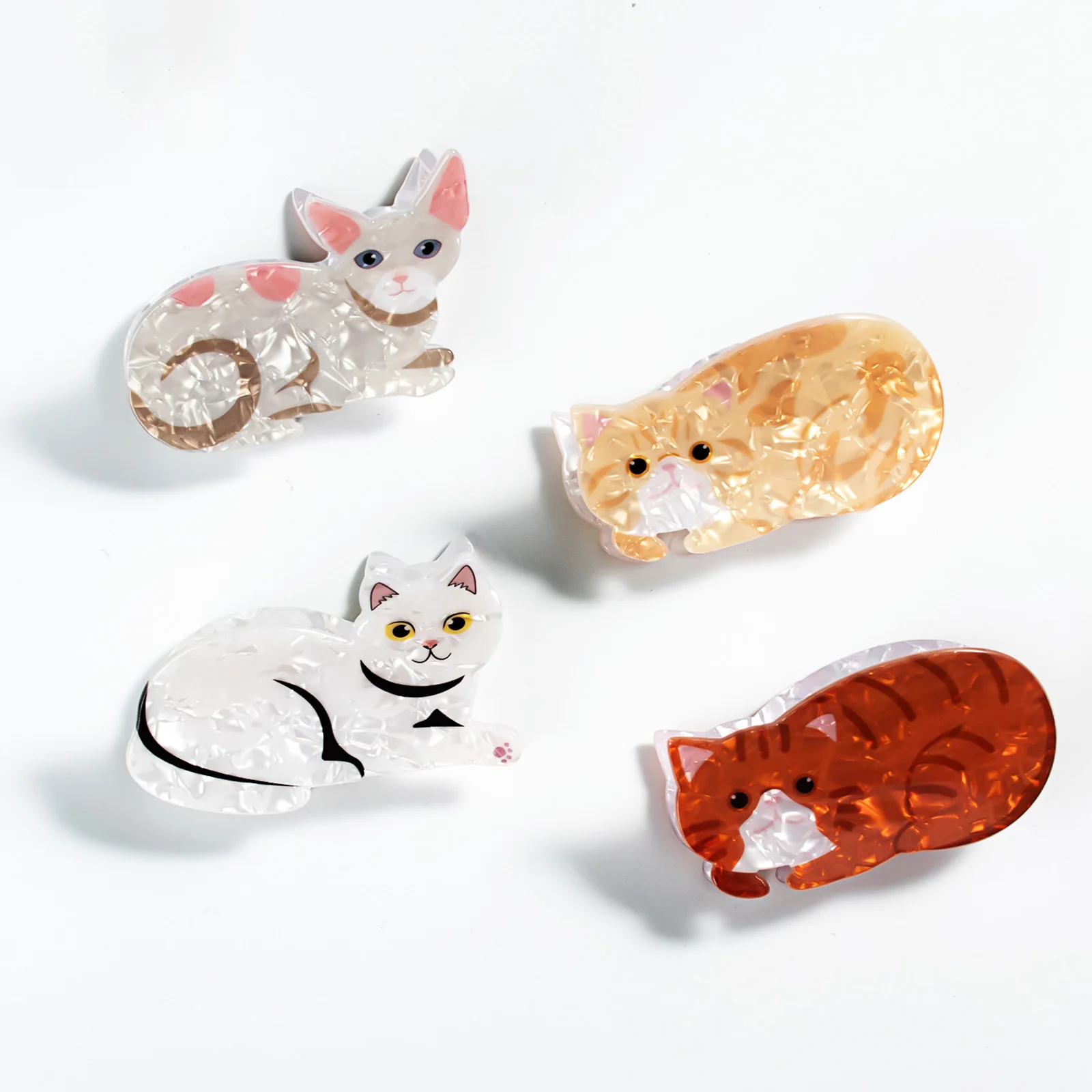 Top Trends: 1pc Cute Cartoon Cat Dog Hair Claw Clips PVC Hair Clips Headwear For Women Girls Fashion Hair Barrette Accessories Gift Headwear Shoppable Styles