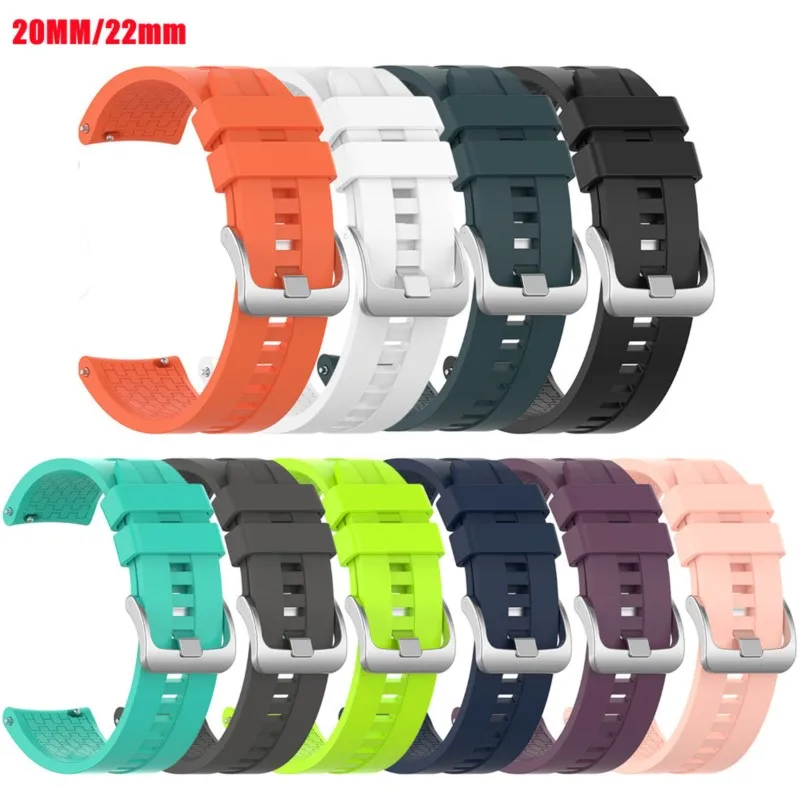 Top Trends: Silicone Band For Amazfit GTS / GTR-4-3-2-2e-GTS2-Mini-Pro / stratos 2-3 Bracelet Huawei / Amazfit Bip U-S-3-Pro 20mm / 22mm Watch Strap Shoppable Styles