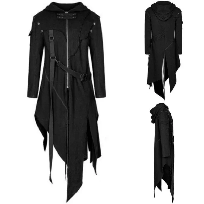 Top Trends: Punk Mens Hooded Jacket Black Goth Dieselpunk Dystopian Apocalyptic Hoodie Shoppable Styles