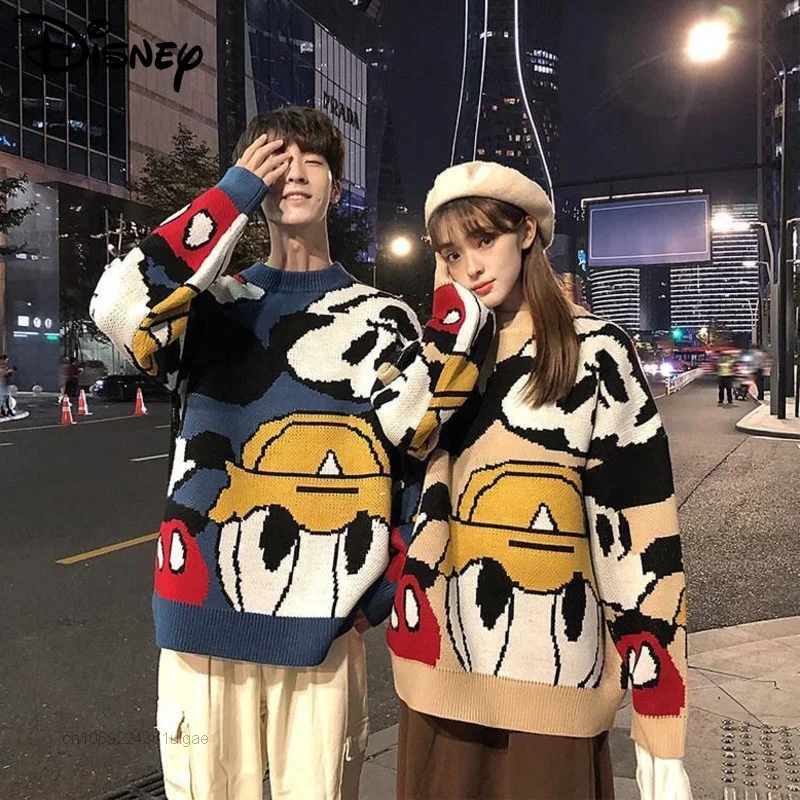 Top Trends: Disney Cartoon Mickey New Sweaters Couple Design Fashion Tops Women Anime Pullovers Men Sweatshirts Y2k Clothes Knitted Sweater Shoppable Styles