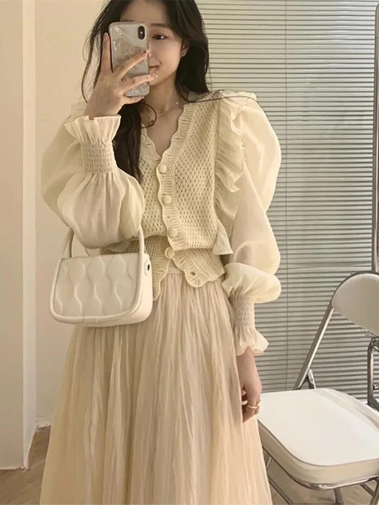 Top Trends: Summer Women Blouse Spring Shirt Female Woman Blouse Maxi Blusas Chiffon Casual Elegant Vintage Long Sleeve Oversize Loose White Shoppable Styles