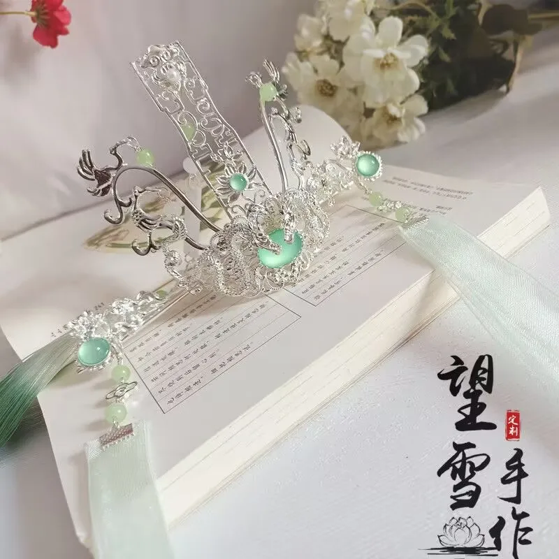 Top Trends: Anime Tian Guan Ci Fu Shi Qingxuan He Xuan Hair Crown Student Long Tassle Hairpin Handmade Hair Accessories Gifts Shoppable Styles