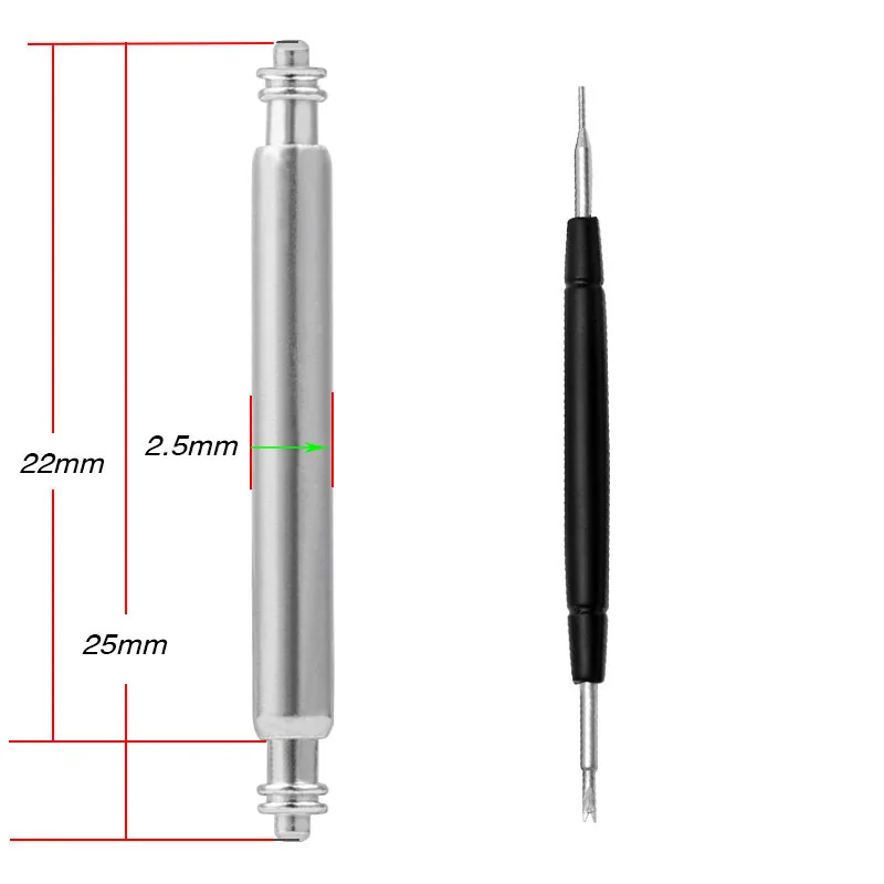 Top Trends: 2.5mm Diameter Spring Bars Full Stainless Steel Straight Link Pins For Seiko SKX007 SKX009 20 22mm Watch Band Release Spring Rod Shoppable Styles - Image 3