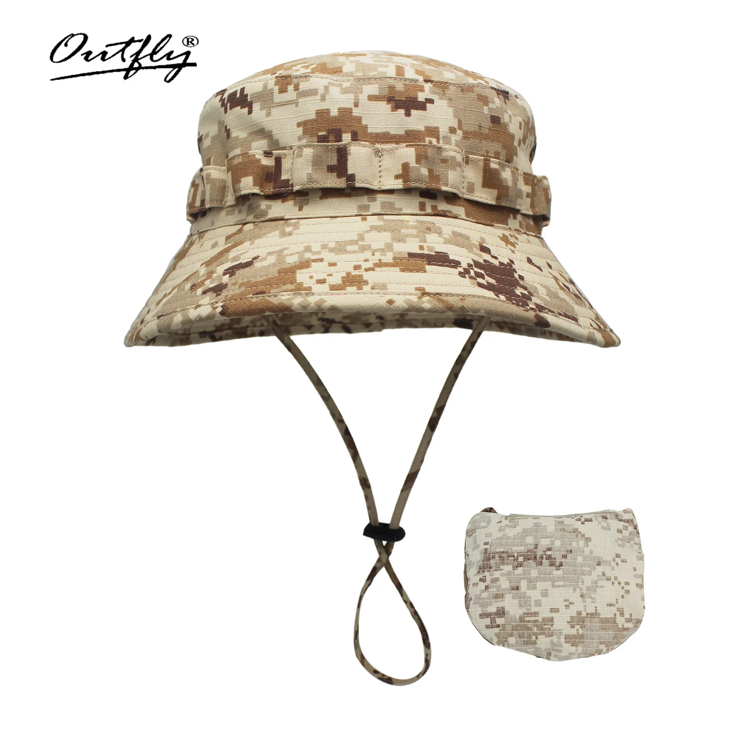 Top Trends: Outfly Digital Camouflage Army Hat Outdoor Camping Men Short Brim Hat Wholesale Sunscreen Bionic Jungle Hat Bucket Hat Shoppable Styles