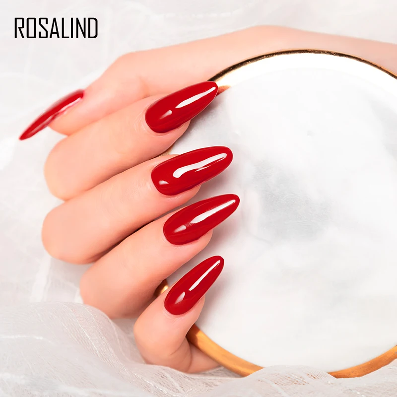 Top Trends: ROSALIND Nail Gel Polish 15ml Pure Color Semi Permanent UV Gel Varnis Hybrid Need Base Top Coat For Nail Art Gel Nail Polish Shoppable Styles - Image 4