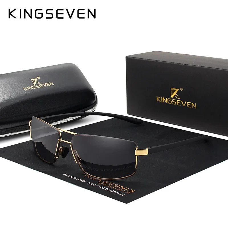 Top Trends: KINGSEVEN Brand Design Sunglasses Men Driving Square Frame Sun Glasses Male Classic Unisex Goggles Eyewear Gafas Shoppable Styles