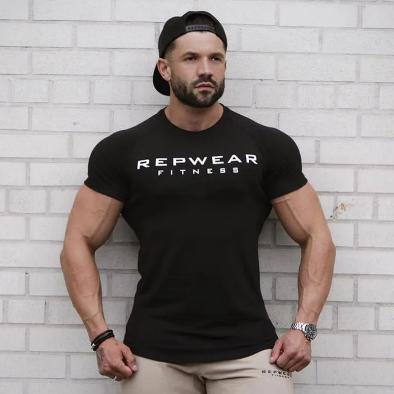 Top Trends: Men T Shirt Short Sleeve Shirts For Men Bodybuilding Workout Gym Casual Muscle Tee Shoppable Styles