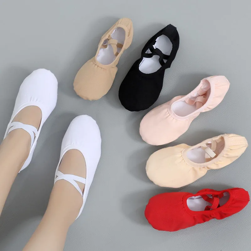 Top Trends: Girls Ballet Shoes Canvas Soft Sole Ballet Dance Slippers Children Practise Ballerina Shoes Woman Dance Shoes Shoppable Styles