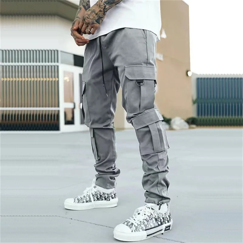 Top Trends: 2022 New Men Cargo Pants Joggers Pocket Sweatpants Casual Male Sportswear Hip Hop Harem Pants Slim Fit Trousers Man Shoppable Styles