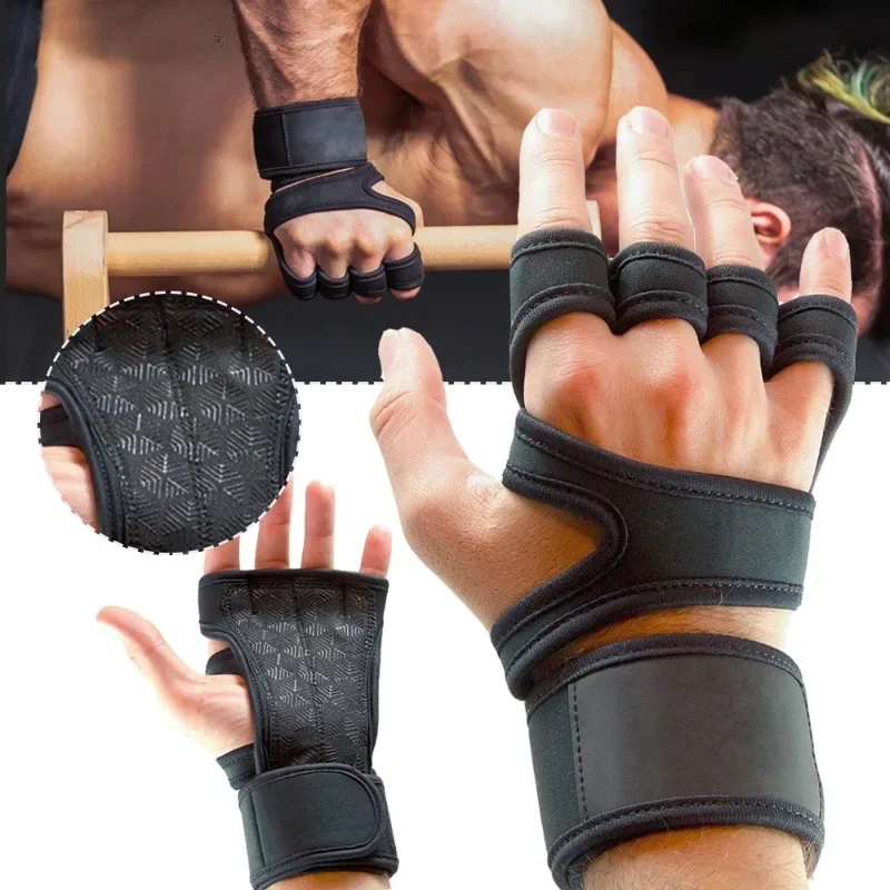 Top Trends: Weight Lifting Training Body Building Gloves Men Women Black Gym Hand Palm Wrist Protector Gloves Outdoor Sports Cycling Gloves Shoppable Styles